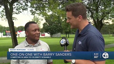 One-on-one with Barry Sanders at Area 313 Celebrity Scramble