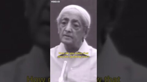 DOUBT, QUESTION. Dont 'just follow' [Krishnamurti] #Short