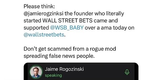Wall Street Baby drama is diabolical. $WSB