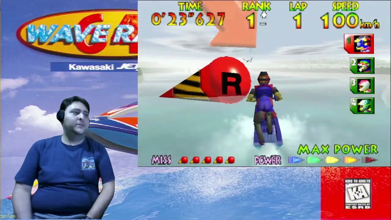 Let's Play with VicHD: Wave Race 64 (warm up, normal run & stunt mode)