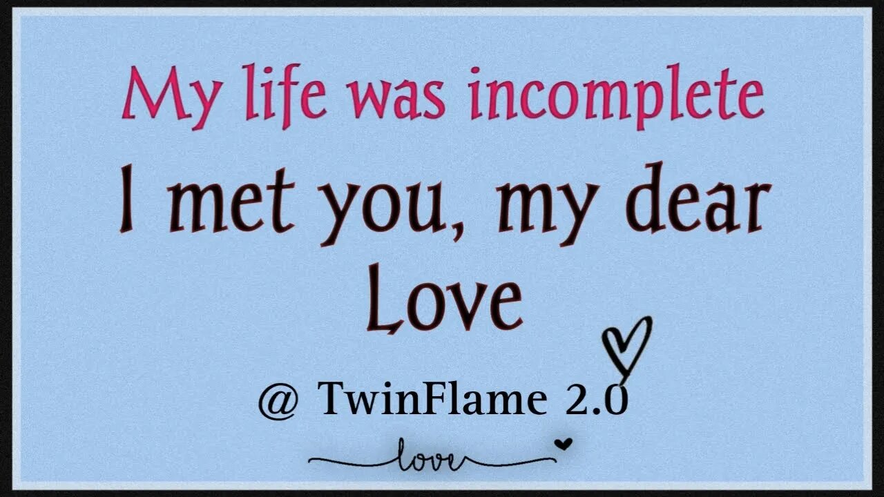 Dm to DF | I met you, my dear Love | TwinFlame2.0 | Twin Flame Reading Today