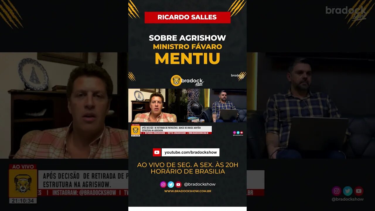 RICARDO SALLES SOBRE A AGRISHOW MINISTRO FÁVARO MENTIU #shorts