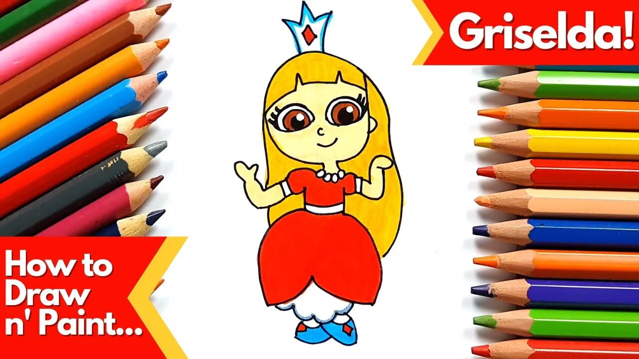 How to draw and paint Griselda Princess