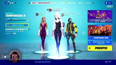 Ao Vivo Fortnite Sorteio de V bucks Skin Meta 50 Likes