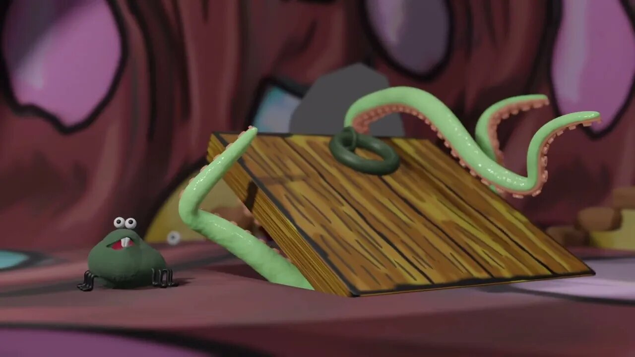 Improved background and Drut animated (3d trap door remake)