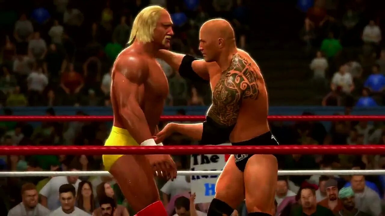 WWE 2K14 Gameplay The Rock vs Hulk Hogan