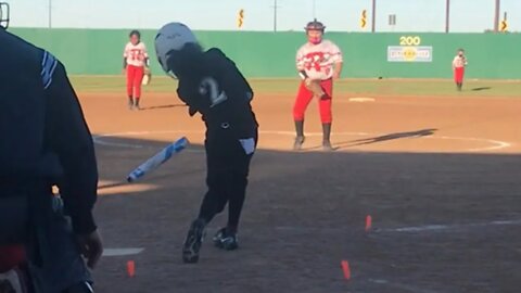 Watch brand new Bat break in half