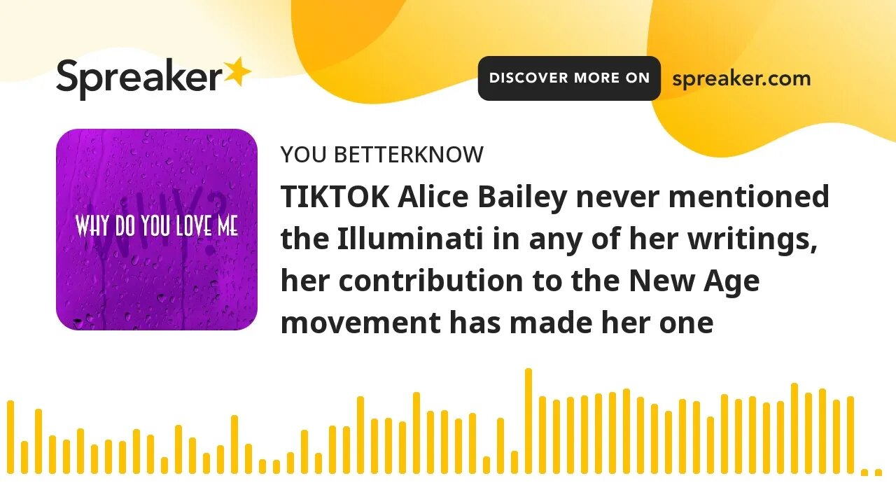 TIKTOK Alice Bailey never mentioned the Illuminati in any of her writings, her contribution to the N