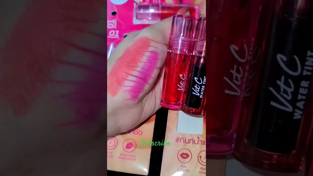 Cathy Doll Water Lip Tint Vitamin C #shorts #swatches #viral #trending #shortvideo