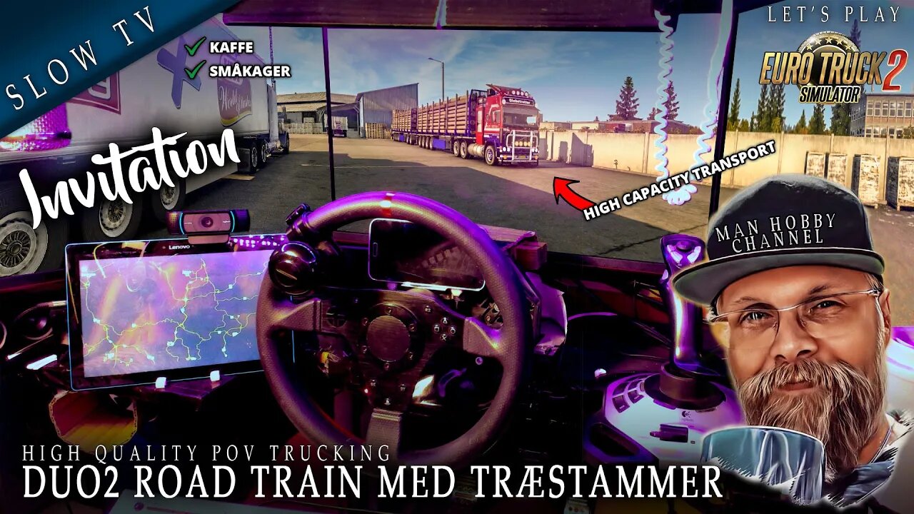 🔴 Del 136 🚛🚛🚛 10 år med ETS2 - DUO2 Road Train med træstammer 🚛🚛🚛🚛