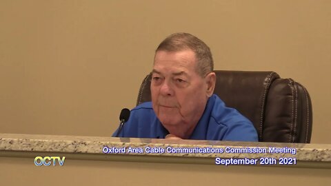 Oxford Area Cable Communications Commission Meeting September, 20th 2021
