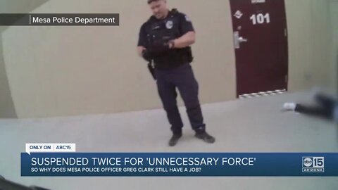 Suspended twice for 'unnecessary force'
