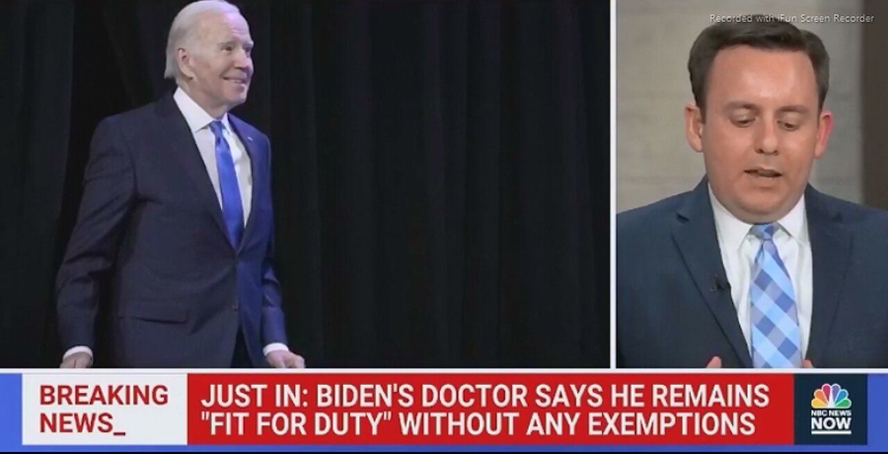 BIDEN'S DR KEVIN O'CONNOR 2-16-2023 SAYS HE'S FIT FOR DUTY BUT 6 MONTHS EARLIER THERE'S THIS - 3 mins.