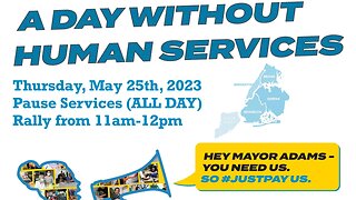 #adaywithouthumanservices COLA Rally City Hall Broadway and Murray St 5/25/23 #justpay #nonprofit