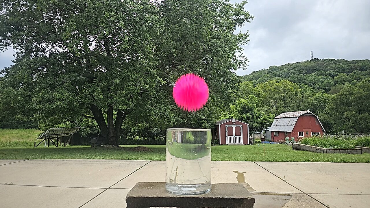 Slow Motion Spikey Ball Drop / Splash