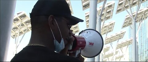 Protestors rally against several members of Las Vegas City Council