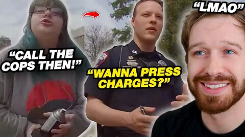 Unhinged Pro-Abortion Feminist Wrecks Mans Signs, Assaults Him And Gets ARRESTED