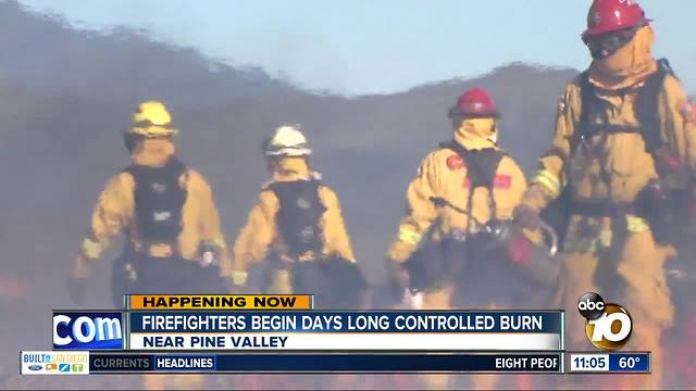 Firefighters start days-long controlled burn