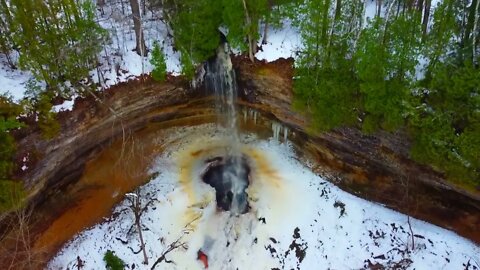 Munising Falls in Munising Michigan