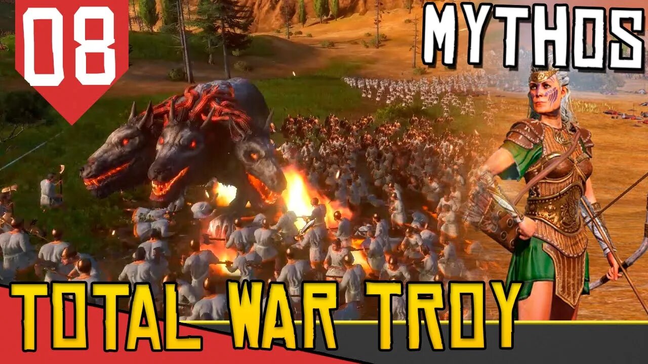 BATALHA COM CERBERO! - Total War Saga Troy Hipólita #08 [Gameplay PT-BR]