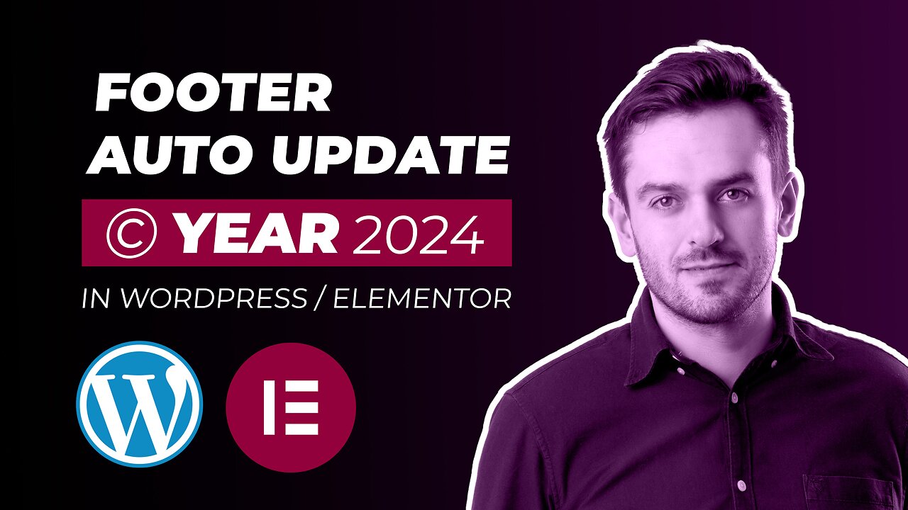 Auto Update (Current Year) to WordPress Footer with Elementor Editor - Easy Tutorial 2024