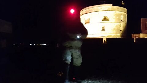 light and postion test before filming . Calshot castle Feb 2022