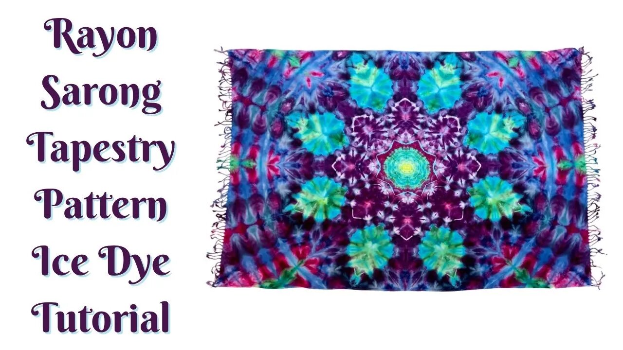 Tie-Dye Designs: Rayon Sarong Tapestry Pattern Incline Ice Dye