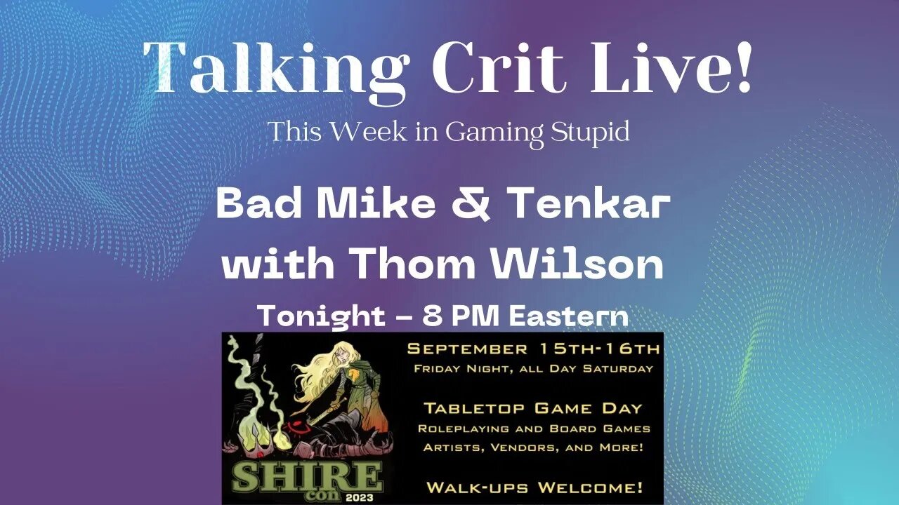 Tavern Chat Live! w/ Special Guest Thom Wilson - Tonight - 8 PM Eastern