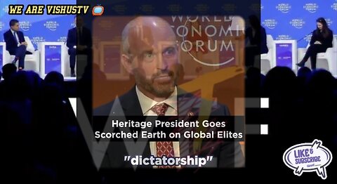 "WEF" Haritage President Goes Scorched Earth On Global Elites... #VishusTv 📺