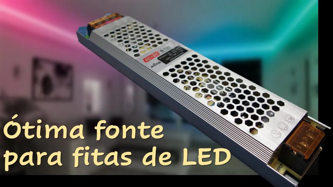 Fonte slim 12V 15A - Ideal para fitas de LED - enviada do BRASIL