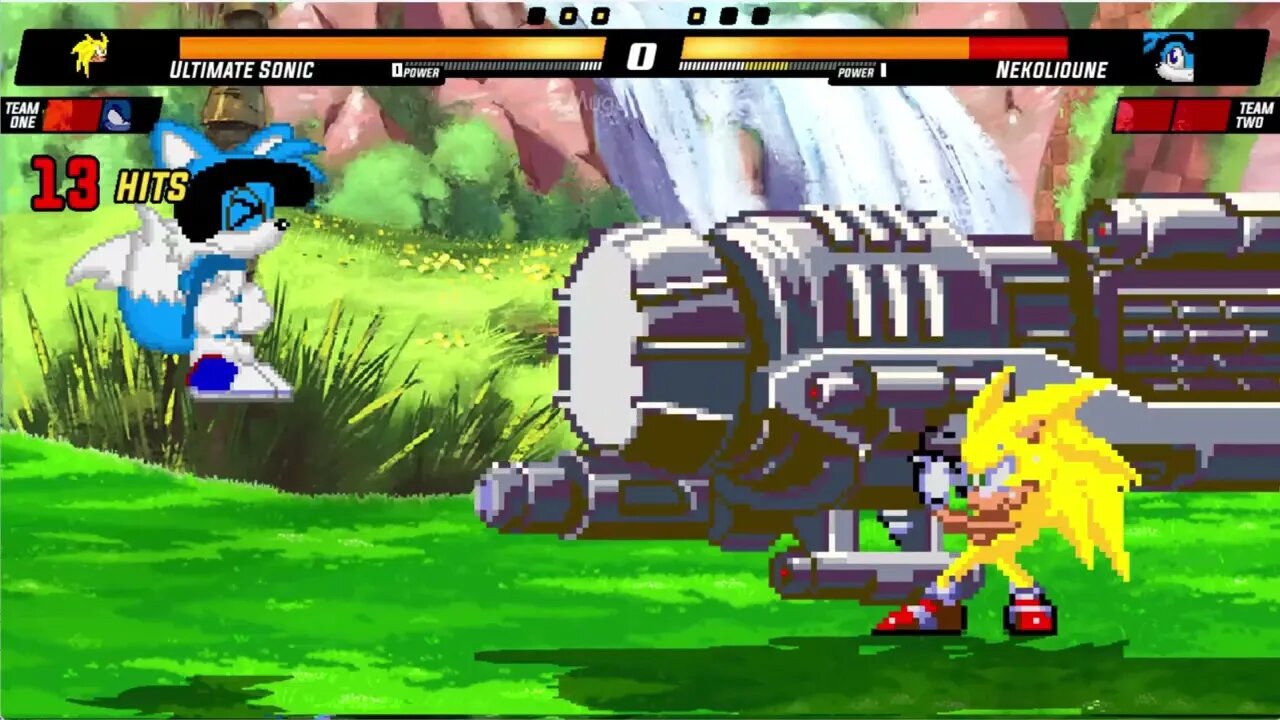 Turbo Sonic & Ultimate Sonic VS Sonic exe & Hyper Sonic & Nekelione I Sonic Mugen