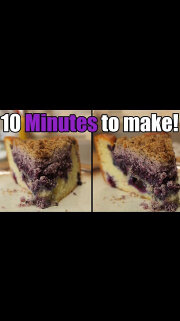 Incredibly Easy Blueberry Streusel Cake #shorts