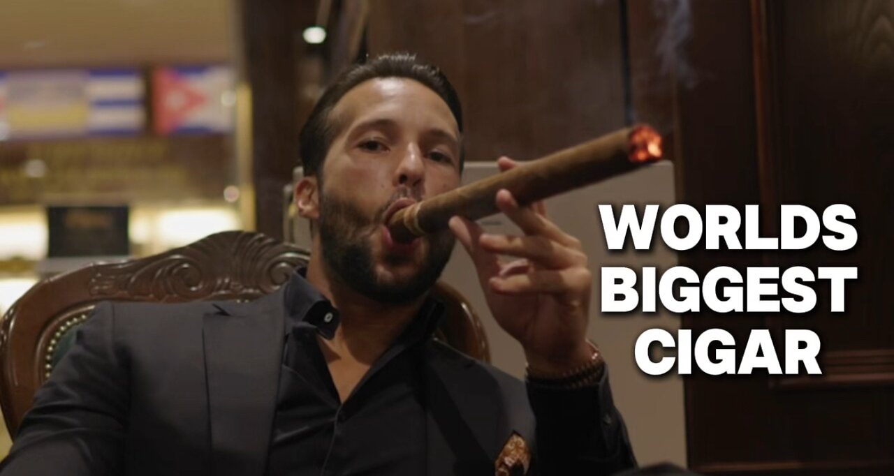 Tristan Tate Smokes World’s BIGGEST Cigar