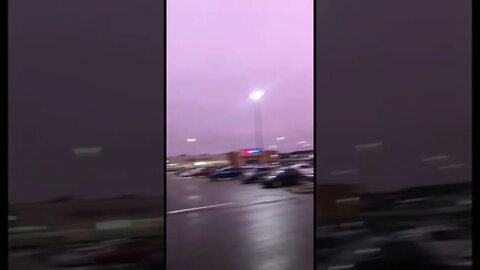 Eerie purple sky in the evening