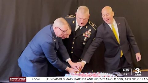 The Nebraska National Guard celebrates 167th birthday with cake and music