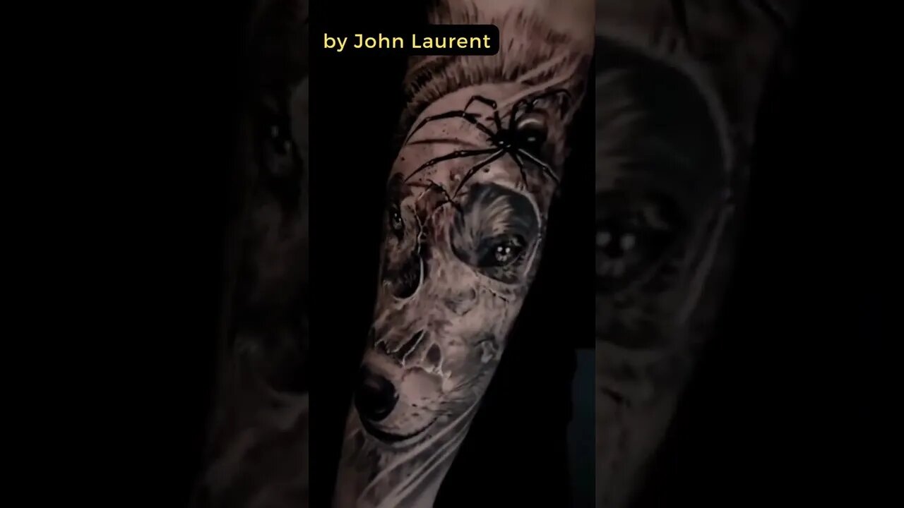 Stunning work by John Laurent #shorts #tattoos #inked #youtubeshorts