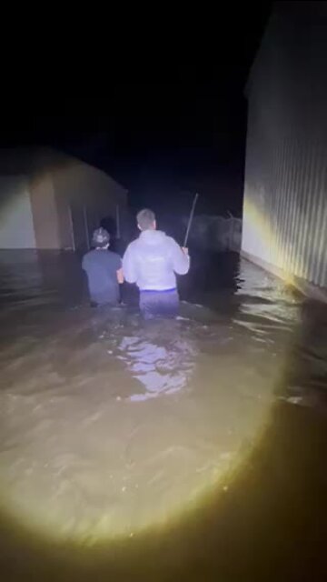 Group of people searching the area to help with rescue | Video Credit: @relentless4.6 / Instagram