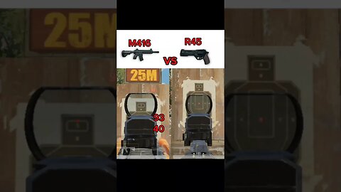 M416 VS R45 damage 😱 #pubg #pubgtipsandtricks