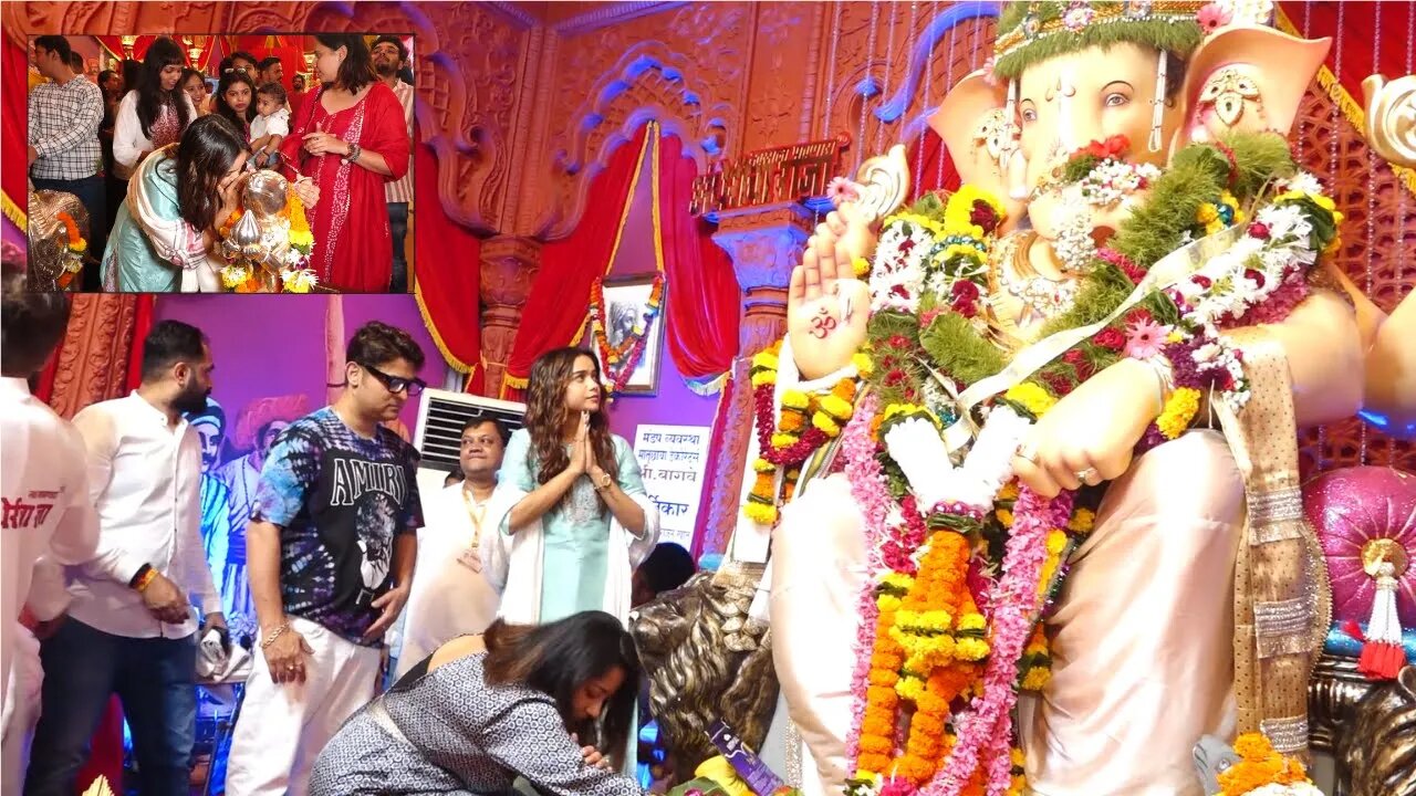 Manisha Rani With Payal Dev At AndheriCha Raja To Seek Blessings For New Song 'Nazar Na Lage' 🔥 😍