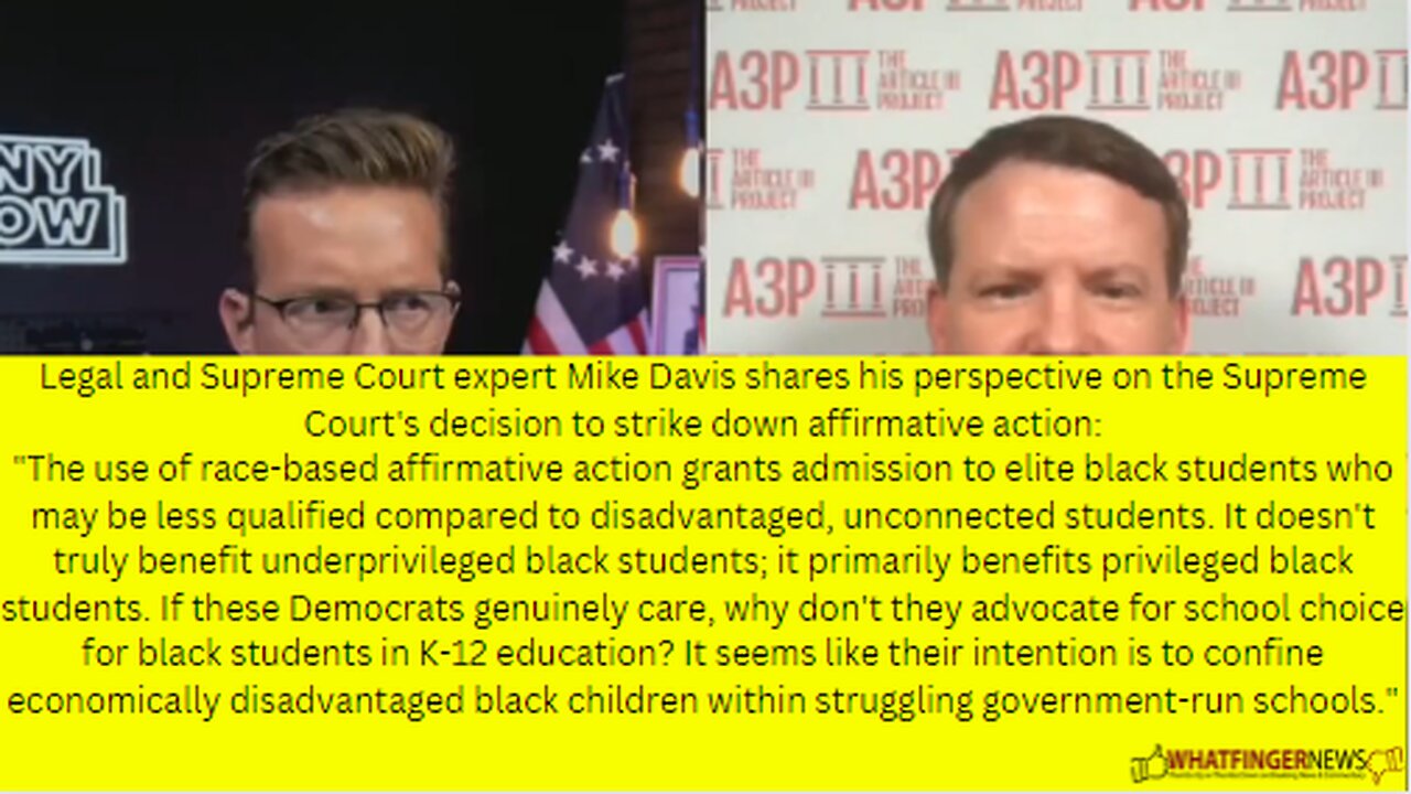 Legal and Supreme Court expert Mike Davis shares his perspective on the Supreme Court's decision