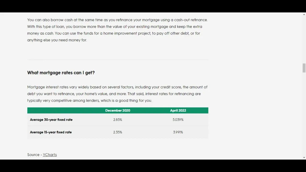 5 Best Refinance Mortgage Refi with No Closing Costs Average 30 year fixed rate 5 039% Cash Out