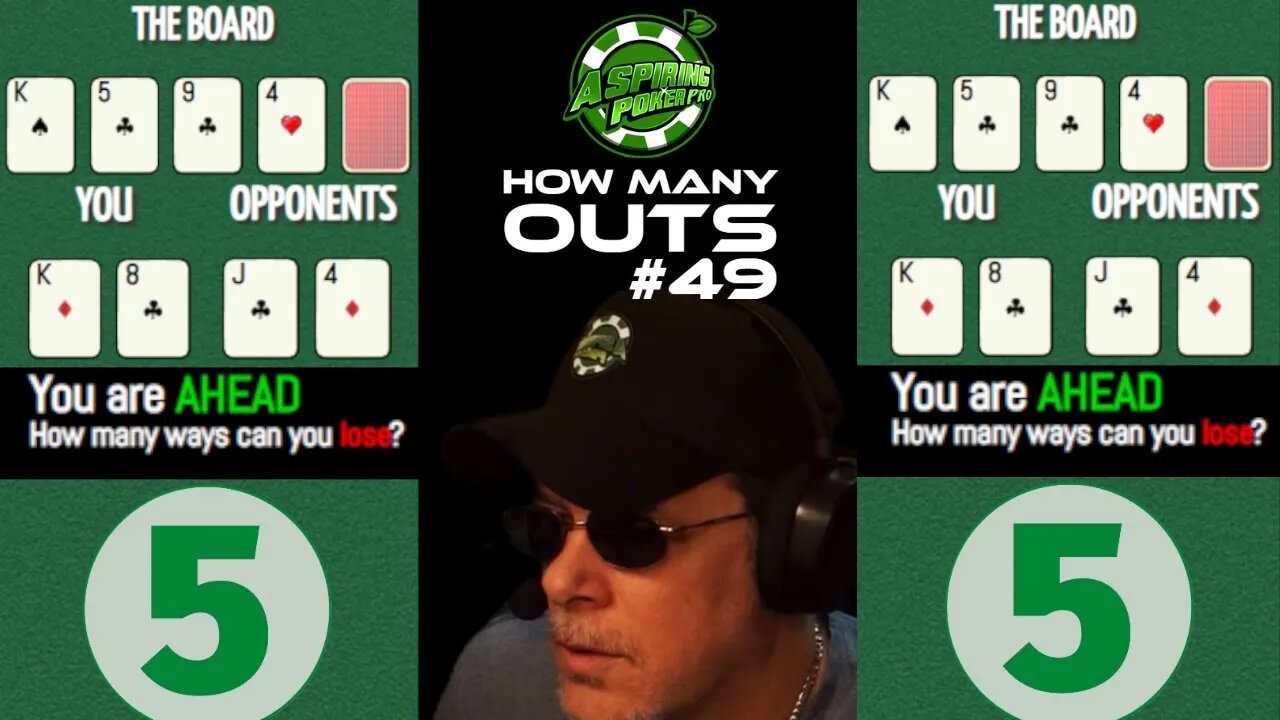 POKER OUTS QUIZ #49 #poker #howmanyouts #pokerquiz #howtoplaypoker #pokerface #onlinepoker #games