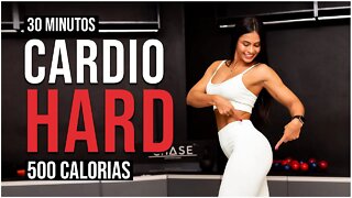 30 Min de CARDIO HARD | Queime MUITO 500 Calorias | Em Casa | Sem Equipamento