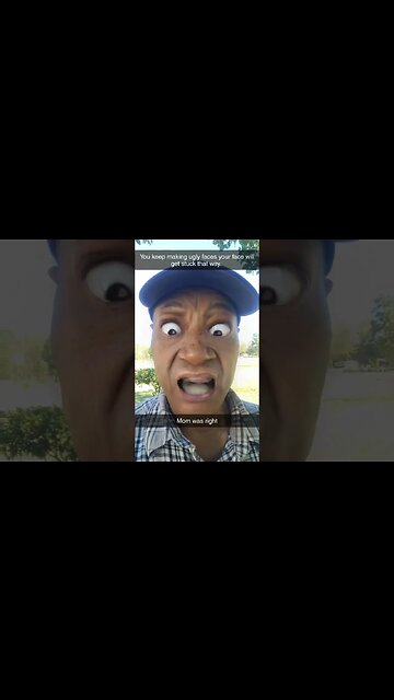 Mama was right. If you keep making ugly faces it will get stuck that way one day. #aho