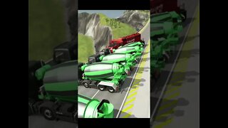 Train vs Trucks, TRAIN STRIKES TRUCKS #001 – #beamng #drive #crashes #shorts