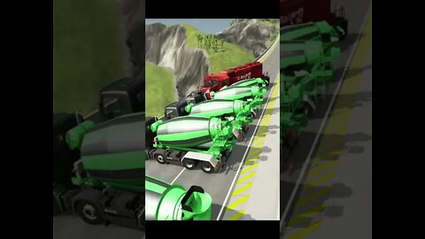 Train vs Trucks, TRAIN STRIKES TRUCKS #001 – #beamng #drive #crashes #shorts