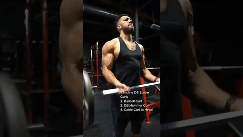 4 EXERCISES FOR SHREDDED BICEPS 🤘🏽 #Shorts #biceps