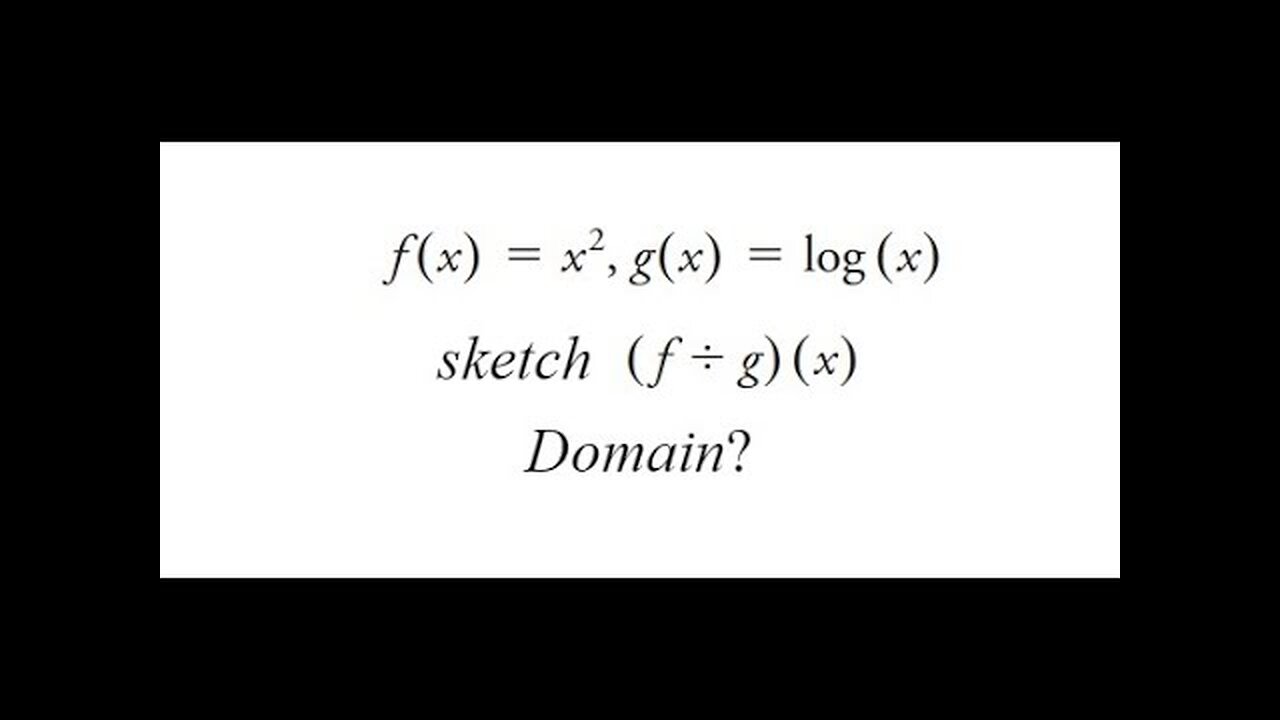 Grade 12 Advanced Functions - Sketching the Quotient of Two Functions (ch 9.4)