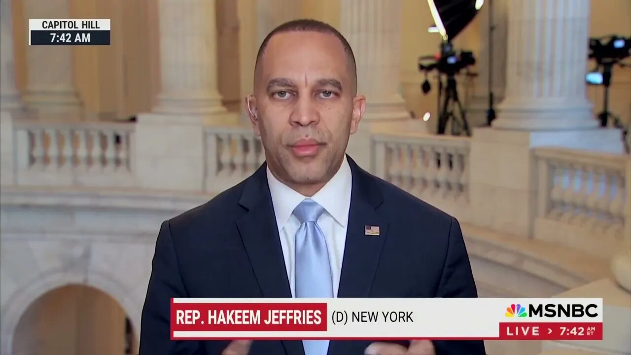 Democrat Rep. Hakeem Jeffries Smears Republicans As "Pro-Putin" For Demanding Border Security