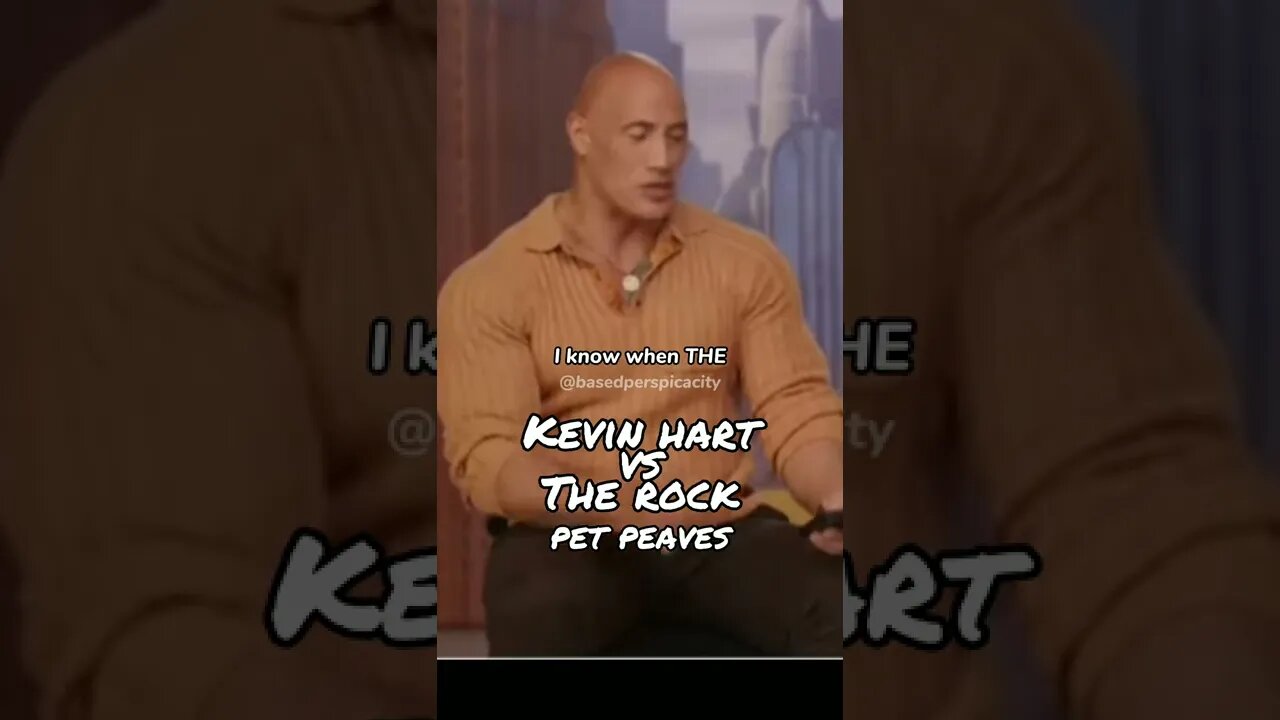 Kevin Hart vs The ROCK "pet peeves" #shorts